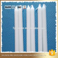 economical 25cm white fluted candles